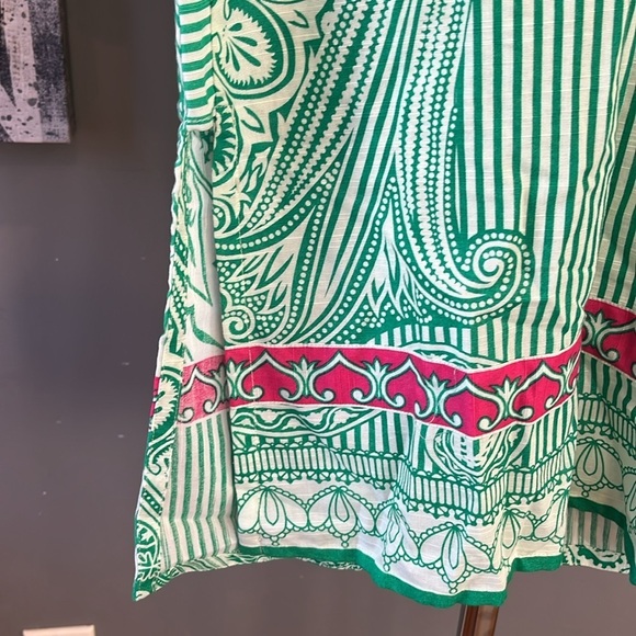 🇪🇸🥑Khaadi Cotton Kurti - Paisley Floral Cambric Tunic Paisley Crochet green 6 - Picture 3 of 6